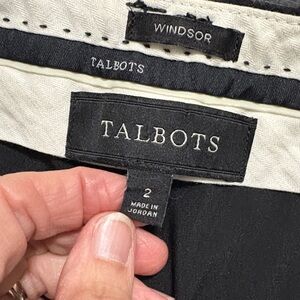 Talbots Classic Black Italian Flannel Pants